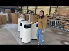 Plastic Wood Garbage Sorting Bin Customized Park Outdoor Steel Trash Can