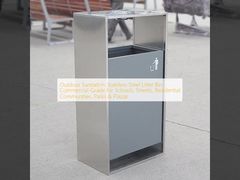 Outdoor Sanitation Stainless Steel Litter Bin - Commercial-Grade for Schools, Streets, Residential Communities, Parks & Plazas
