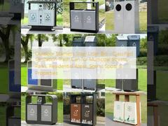 Outdoor Stainless Steel Litter Bin - Classified Sanitation Trash Can for Municipal Streets, Parks, Residential Areas, Scenic Spots & Properties
