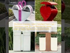 Outdoor Stainless Steel Classified Trash Can - Sanitation Litter Bin for Residential Areas, Scenic Spots, Parks & Municipal Streets
