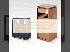 Premium Hotel Trash Can with Custom Logo – Stainless Steel Waste Bin with Ashtray for Hotel Lobbies, Elevator Halls, Malls & Guesthouses
