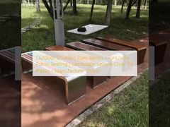 Outdoor Stainless Steel Bench - Park/Villa Public Seating | Landscape Leisure Chair for Plazas - Manufacturer Direct
