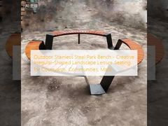 Outdoor Stainless Steel Park Bench - Creative Irregular-Shaped Landscape Leisure Seating for Courtyards, Communities, Malls
