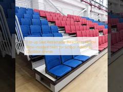 Flip-up Seat Retractable Bleachers | Hollow Blow-molded Seats for School Indoor & Outdoor Arenas
