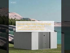 Outdoor Metal Sheet Storage House – Mobile Prefabricated Shed for Courtyard/Garden/Yard Utility