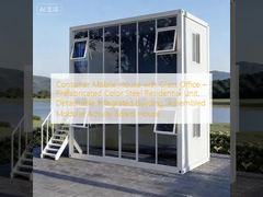 Container Mobile House with Glass Office – Prefabricated Color Steel Residential Unit, Detachable Integrated Building, Assembled Modular Activity Board House
