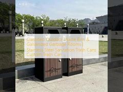 Classified Outdoor Waste Bins & Galvanized Garbage Rooms | Stainless Steel Sanitation Trash Cans   Custom Trash Can
