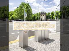 Консервные контейнеры для мусора - контейнеры для мусора из нержавеющей стали для парков/улиц, многофункциональные с разделом отходов для домашних животных