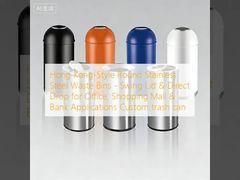 Мусорные баки из нержавеющей стали круглой формы в гонконгском стиле - с откидной крышкой и прямым сбросом для офисов, торговых центров и банков. Индивидуальная мусорная корзина