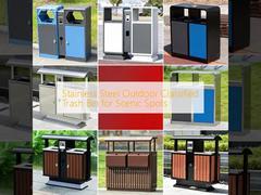 Нержавеющая сталь наружной классифицированный мусорный бак для живописных мест