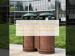 Новая стильная уличная мусорная корзина из нержавеющей стали | Раздельный мусорный бак для территории, недвижимости и санитарии. Индивидуальная мусорная корзина