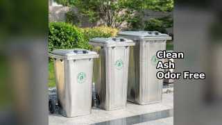 Пепельница из нержавеющей стали с откидной крышкой