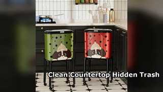 Утопленный мусорный бак в стиле бесшовной кухни