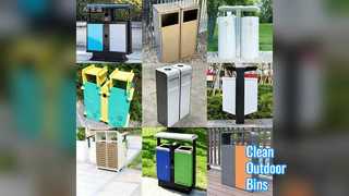 Уличные мусорные ведра с пепельницами