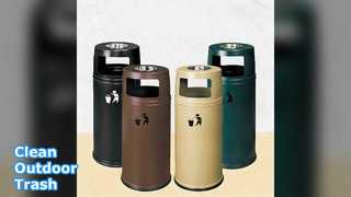 Уличный мусорный бак емкостью 50 л с пепельницей