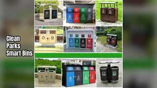 Прочные уличные мусорные баки для парков