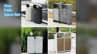 Уличный мусорный бак из нержавеющей стали