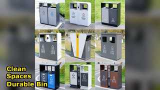 Прочный уличный мусорный бак