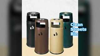 Уличные мусорные баки 50л, пепельница, черная