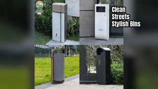 большое мусорное ведро из нержавеющей стали