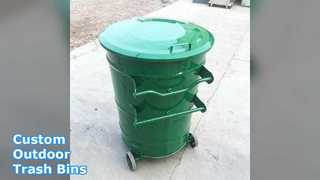 Изготовленные на заказ уличные мусорные баки, рассчитанные на длительный срок службы