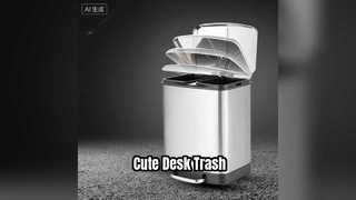 Милый настольный мусорный бак