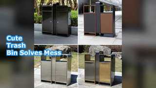 Симпатичный открытый мусорный бак для школьных игровых площадок