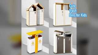 Милый мультфильм мусорное ведро для детей