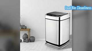 Мусорный бак из нержавеющей стали с двойным контейнером