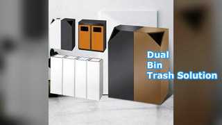 Открытый двойной мусорный бак