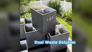 Кухонный мусорный бак с двумя отделениями