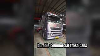 Heavy Duty Metal Trash Can with Ashtray for Commercial Use