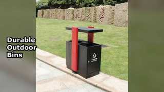 Наружные сортировочные мусорные баки из прочной нержавеющей стали