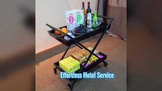 รถเข็นบริการโรงแรมเพื่อการเสิร์ฟที่ง่าย