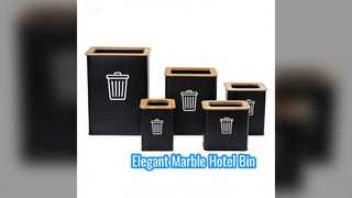 Мраморный мусорный бак в вестибюле роскошного отеля