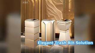 Большой вертикальный мусорный бак в торговом центре отеля