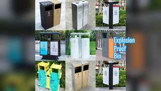 Взрывозащищенный мусорный бак для метро