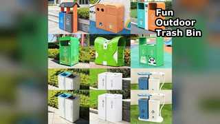 Милый мультфильм Открытый мусорное ведро для детей