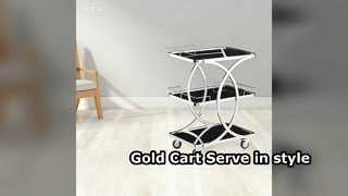 Gold Beverage Cart: Elegant Mobile Service