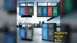 Металлические мусорные баки в античном стиле для парков