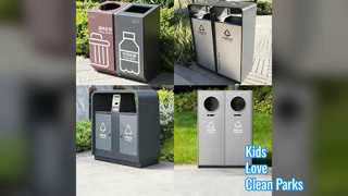 Мультяшные мусорные баки для детских парков