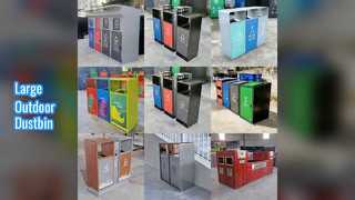 Большая мусорная корзина из нержавеющей стали на открытом воздухе по индивидуальному заказу