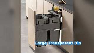 Большой прозрачный мусорный бак для дома