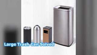 Большой мусорный бак из нержавеющей стали для офиса и отеля