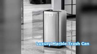 Роскошный мраморный мусорный бак, элегантный домашний декор