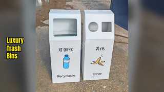 Большие мусорные баки из нержавеющей стали