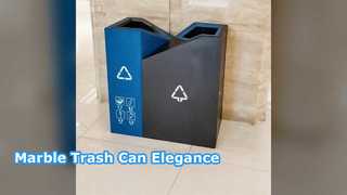 Роскошный мраморный мусорный бак в вестибюле отеля