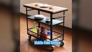 Steel Food Trolley Restaurant Catering Cart