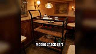 Mobile Snack Cart Milk Tea Coffee Trolley