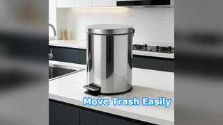 Большой мусорный бак на колесиках с крышкой